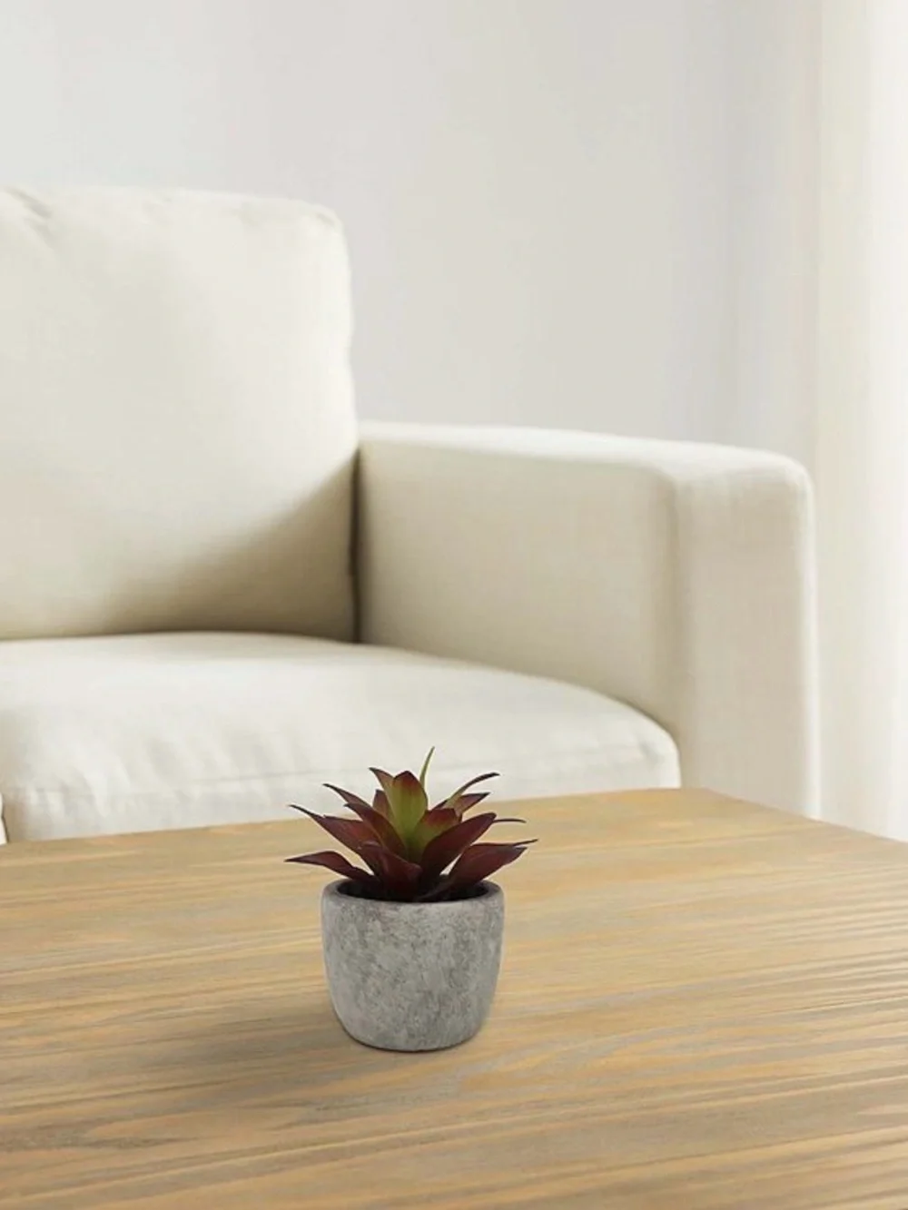 Artificial Succulent - Green and Purple Faux Plant